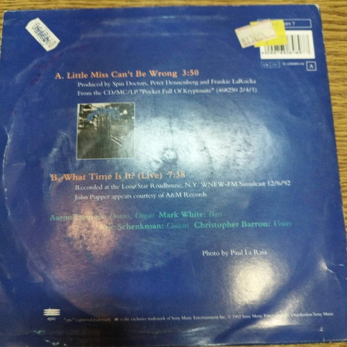 Spin Doctor Little Miss Can't Be Wrony vinyl record used 45 RPM