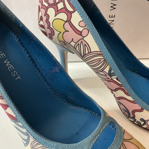 Nine West colorful pumps size 36 like new, 10 cm heel