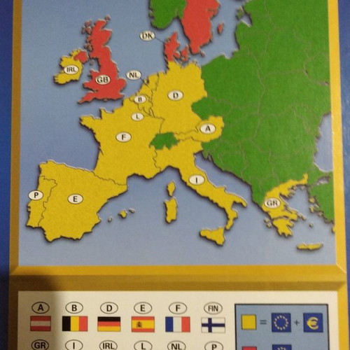 Euro Coins series in case in excellent condition