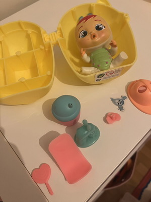 Mini Crybabies doll with accessories used