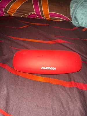 Carrera Junior glasses case used, red