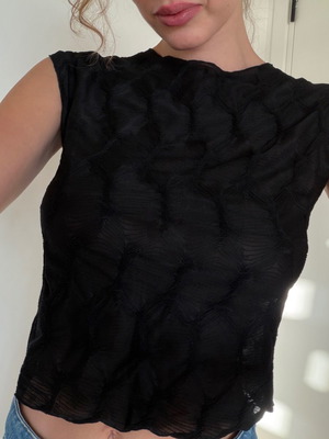 ASOS shirt with pattern black like new, size S