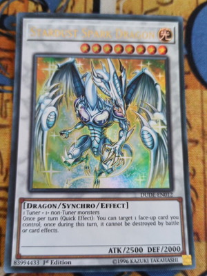 Stardust Spark Dragon κάρτα Yu-Gi-Oh! σαν καινούργιο από Duel Devastator
