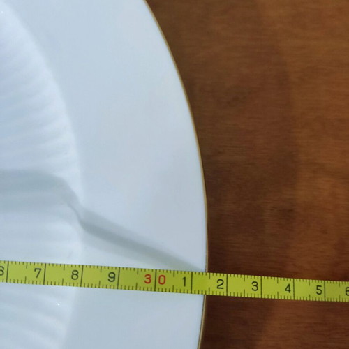 Kaiser round porcelain platters like new, set of 2 with Romantica design
