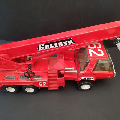 Goliath collectible fire truck toy used, French with folding ladder