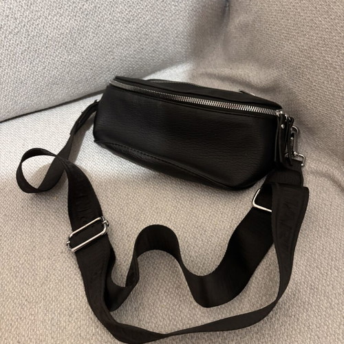 Crossbody bag new, black synthetic leather