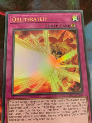 Obliterate Yu-Gi-Oh Trap Card new, Exodia support