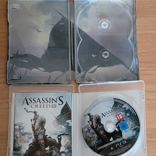 Assassin's Creed 3 Steelbook PS3 game, Europe version