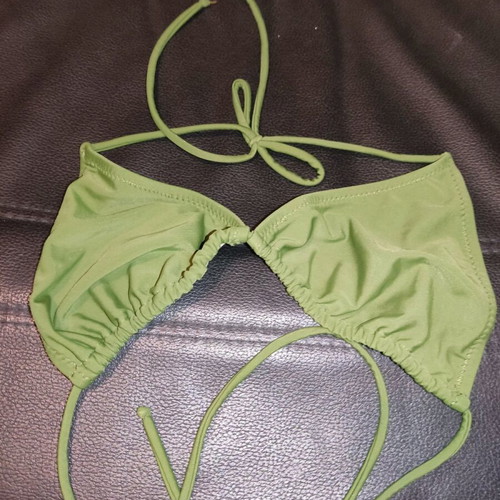 Triangle bikini top like new, khaki, Small/Medium