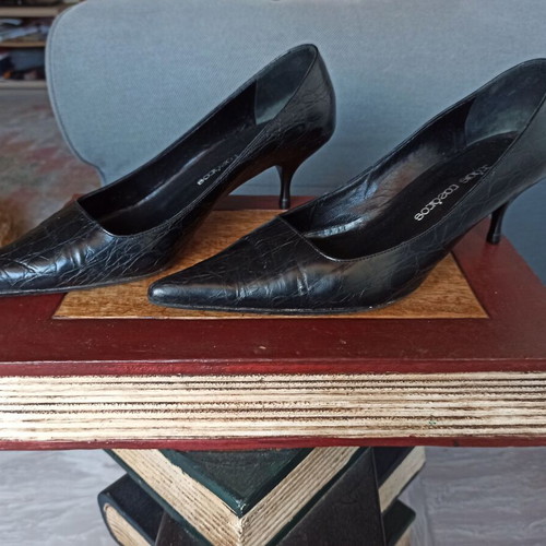 Xaris Kazakos leather pumps used, size 38, black