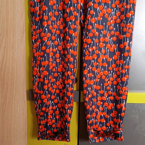 Victoria Beckham women's cherry print pants size 40 like new