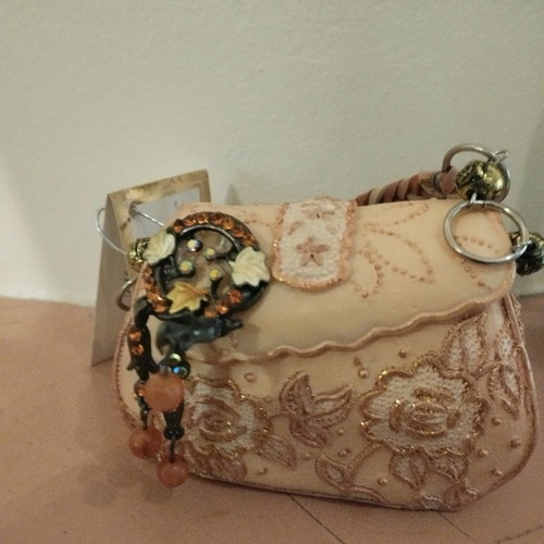 Decorative Trimar bag new with magnetic flap vintage small