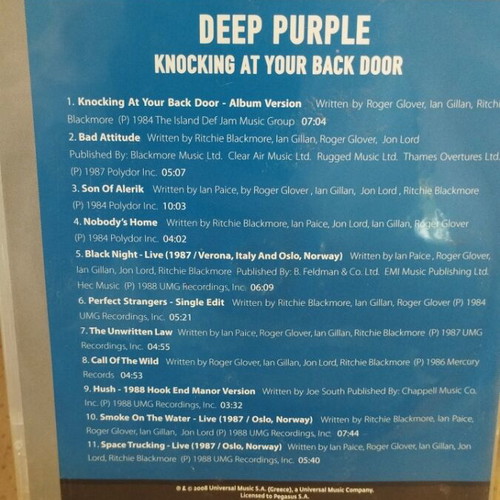 Deep Purple Knocking At Your Back Door CD like new, rock