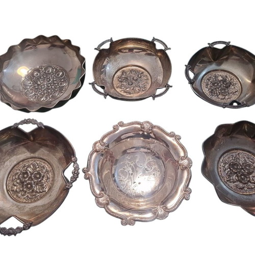 Silver-plated bowls used, set of 6 pieces