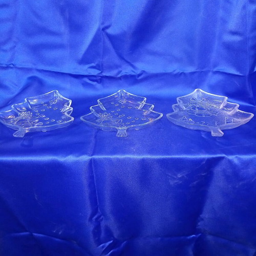 Christmas glass decorations like new, set of 3 for nuts and chocolates
