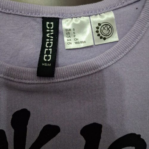 Blink-182 Crop Top H&M like new, lilac