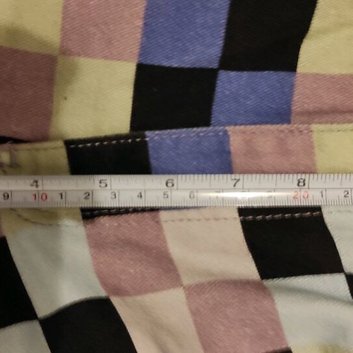 Motherboard Checkered Pixel Print Jeans Ragged Priest like new, multicolor
