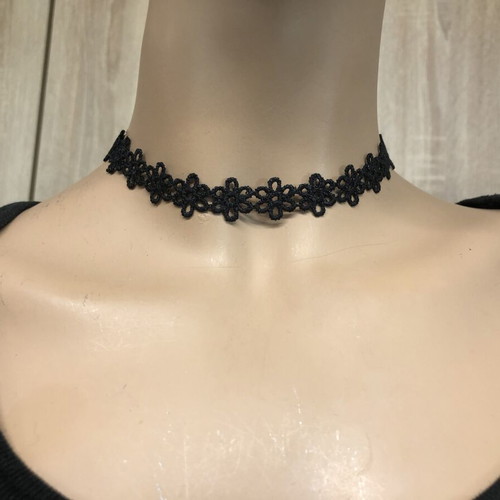 Black choker necklace