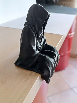 Sitting Reaper 3D Printed Decorative Figure goth and creepy tabletop gift