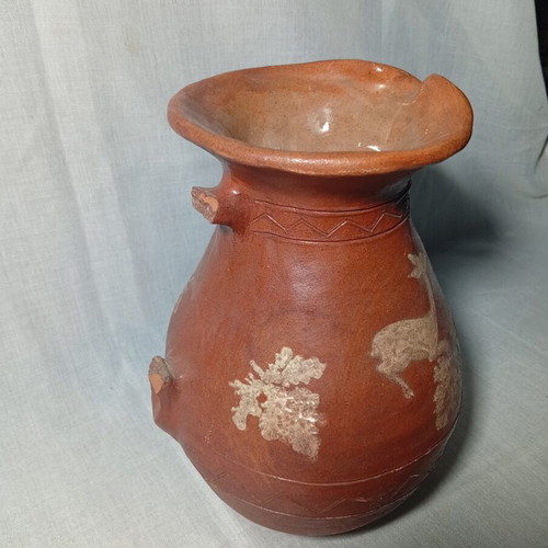 Old ceramic vase, 25 cm, possibly Samiotiko