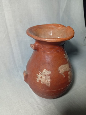 Old ceramic vase, 25 cm, possibly Samiotiko