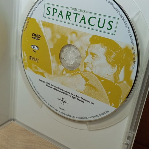 Spartacus DVD with Greek subtitles, action historical film