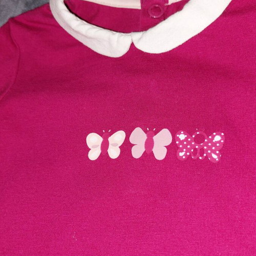 Okaidi set of 3 long sleeve bodysuits like new, size 18m/80cm