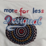 Desigual short-sleeve top small white embroidered design like new