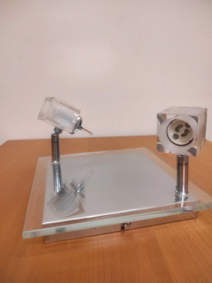 New double glass ceiling spotlight GU10 with nickel base and adjustable head