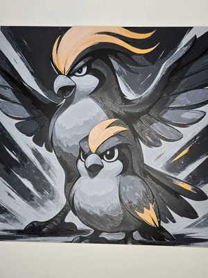 3D релефно изображение Pidgey и Pidgeotto ново