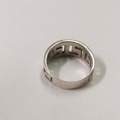 Silver ring 925 Meander size 9.75 handmade