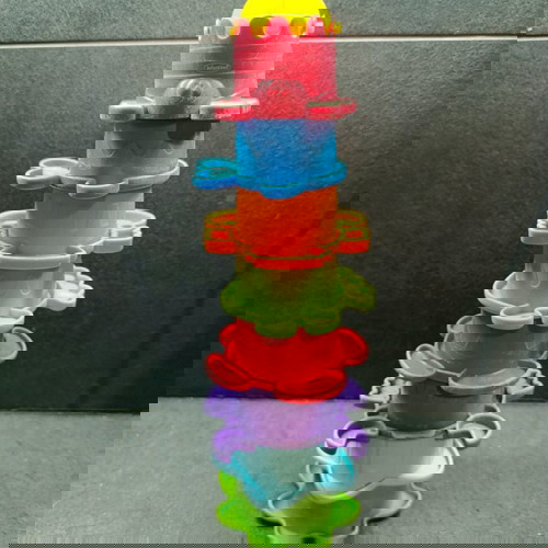 Παιχνίδι μπάνιου μεταχειρισμένο, βρεφικά στοιβαζόμενα κύπελλα 9 μηνών+