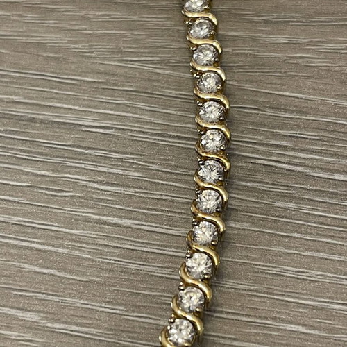 Riviera bracelet silver 925 gold plated, used, 19 cm