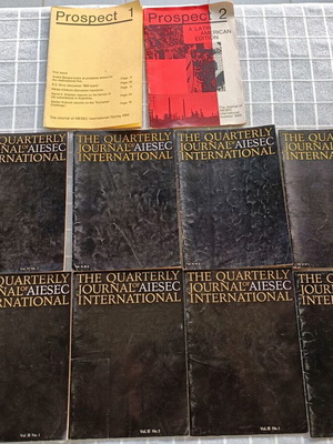 AIESEC Journals μεταχειρισμένα, 8 Quarterly 1967-68 και 2 Prospects 1969