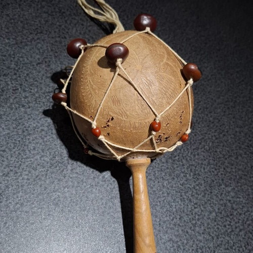 Shekere Handmade Maraca from Natural Gourd Used