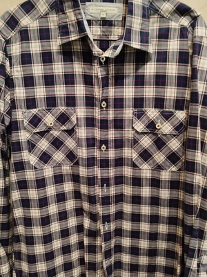 Oxford Company checkered shirt medium like new, white and blue