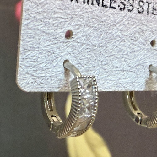 Earrings new, silver color