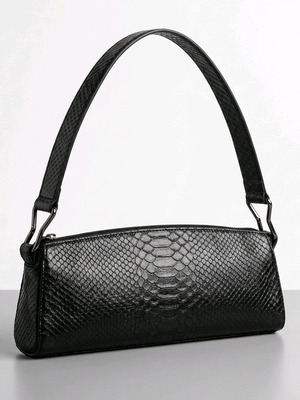 Vintage Mike Mike women's leather shoulder bag with embossed texture like new