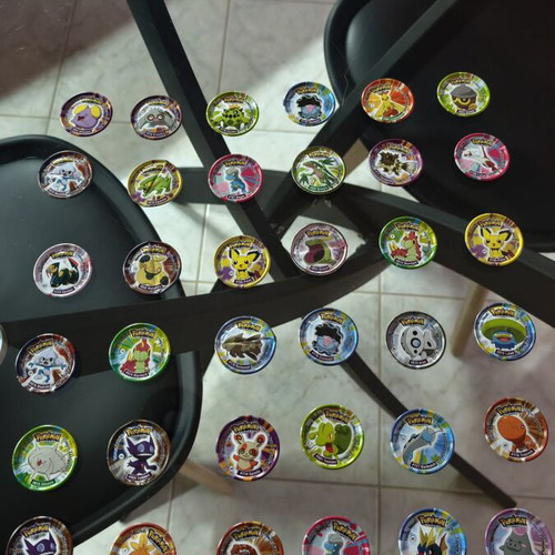 Pokemon Advanced Metal Tags used with some wear