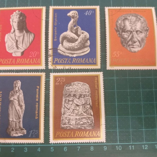 Romanian stamps 1974 like new, archaeological findings