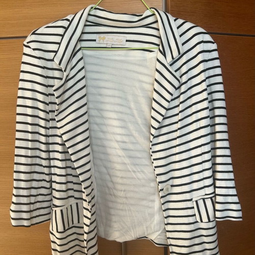 Striped blazer jacket like new, black and white, size S