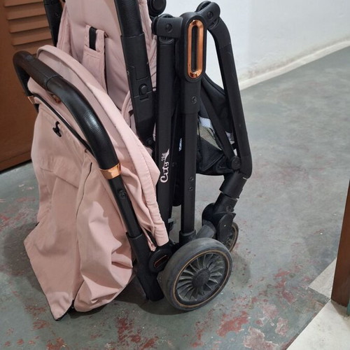 Bebe Stars City baby stroller like new, powder pink with footmuff