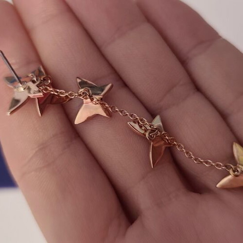 Swarovski Lilia Drop Earrings, rose gold-tone, colorful butterflies