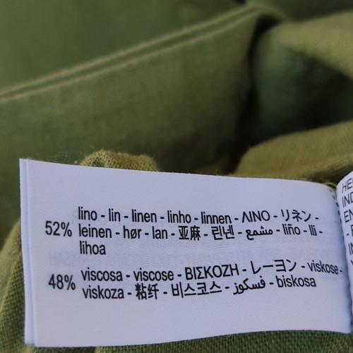 Zara linen mix green oversized shirt M