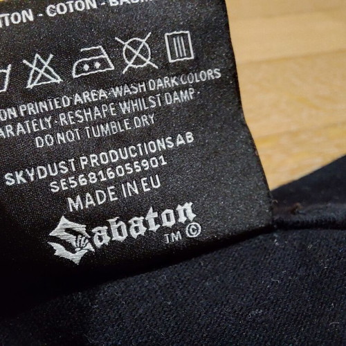 Sabaton Christmas Truce Shirt size L like new, black