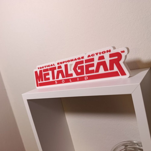 Metal Gear Solid Logo 3D printed display new, decorative