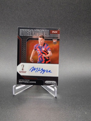 2022 Prizm World Cup Qatar International Ink Matthew Hoppe Auto Autograph Rookie Card used