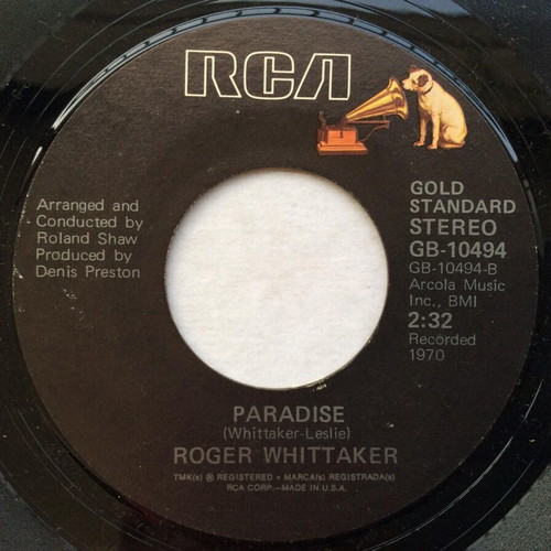 Roger Whittaker The Last Farewell vinyl record used 45 rpm