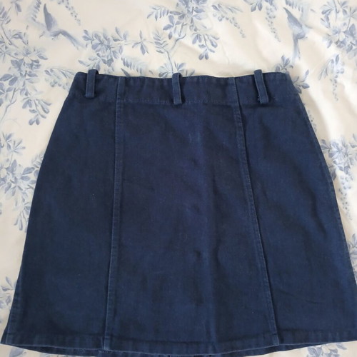 Egg Small Denim Skirt used, mini length, blue, size S