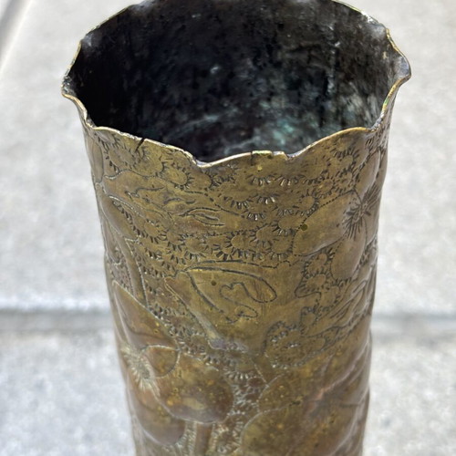 Brass Artillery Shell Decorative Vase 1936 Used